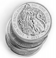 2 oz Silber Royal Mint / United Kingdom " Royal Tudor Beast Lion of England "