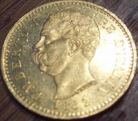 20 Lire Gold Italien Vittorio Umberto I ( 5,81 Gramm Gold fein )