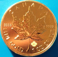 1/4 oz Gold Maple Leaf Canada (div. Jahre)