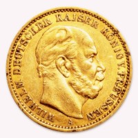 20 Mark Kaiserreich Wilhelm I - 7,16 Gramm Gold fein