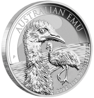 1 oz Silber Perth Mint " Emu 2022 " in Kapsel - max Mintage 30.000