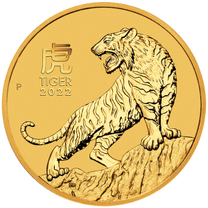 1/20 oz Gold Perth Mint " Lunar Tiger III 2022 " in Kapsel