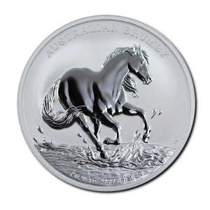 1 oz Silber Australien Perth Mint "Brumby" in Kapsel diverse Jahre / gute Qualität (diff.besteuert nach §25a UStG)