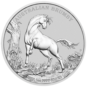 1 oz Silber Australien Perth Mint "Brumby" in Kapsel diverse Jahre / gute Qualität (diff.besteuert nach §25a UStG)