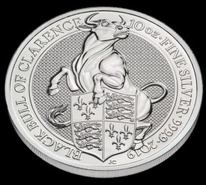 10 oz Silber Royal Mint / Queen's Beast diverse Motive in Kapsel, gute Qualität (diff-best.§25a UStG)