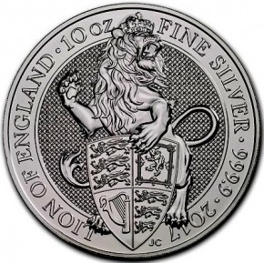 10 oz Silber Royal Mint / Queen's Beast diverse Motive in Kapsel, gute Qualität (diff-best.§25a UStG)