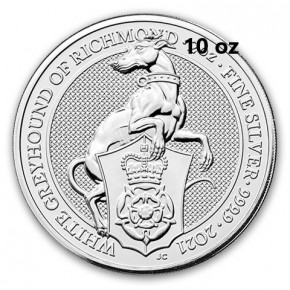 10 oz Silber Royal Mint / Queen's Beast diverse Motive in Kapsel, gute Qualität (diff-best.§25a UStG)