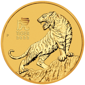 1 oz Gold Perth Mint " Lunar Tiger III 2022 " in Kapsel - max. Auflage 30.000