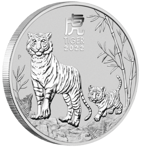 1 oz Silber Perth Mint " Lunar Tiger III 2022 " in Kapsel - max. Auflage 300.000