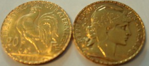 20 Francs Frankreich div. Jahre ( 5,81 Gramm Gold Fein )