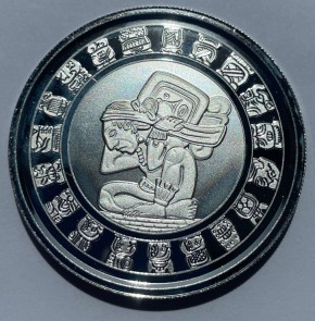 1 oz Silber Samoa 2022 Haab Kalender der Maya in Kapsel - geprägt by Scottsdale Mint - max. Mintage 8.000 in BU